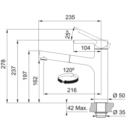 Bateria FRANKE Centro Pull-Out chrom 115.0600.098