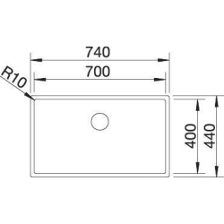 Zlewozmywak Blanco CLARON 700-IF stal Dark Steel InFino 527 837