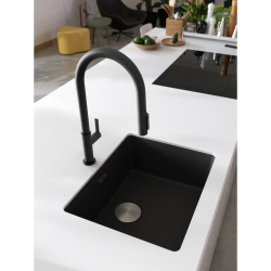 Bateria Franke Maris Slim Clear Water J pull-out czarny mat 120.0730.911