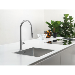 Bateria Franke Maris Slim Clear Water J pull-out chrom 120.0730.870
