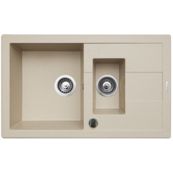 Zlewozmywak Pyramis COBE 78x48 1 1/2B 1D beż piaskowy 070042201C
