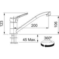Bateria Franke FB 250.031 BASIC NEW Chrom 115.0707.619