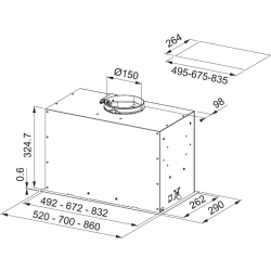 Okap kuchenny Franke Box Flush Premium FBFP KL 305.0665.392