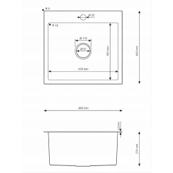 Zlewozmywak Melanstar HD4845 stal nierdzewna inox