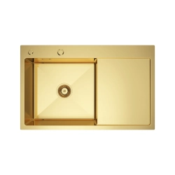 Zlewozmywak Melanstar HD7849R prawy ociekacz stal nierdzewna PVD złoty