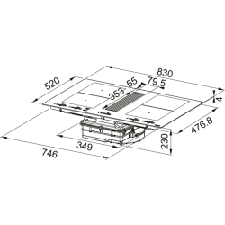Płyta indukcyjna zintegrowana z okapem Franke Mythos 2gether Icon Steel FMY 8391R HI 340.0705.335