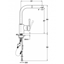 Bateria Teka INOX B 938 inox 749380200