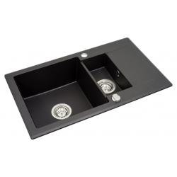 Zlewozmywak Pyramis KORFU 78x46 1 1/2B 1D karbon 070061701