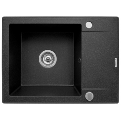 Zlewozmywak Pyramis KORFU 62x46 1B 1D czarny 070060301