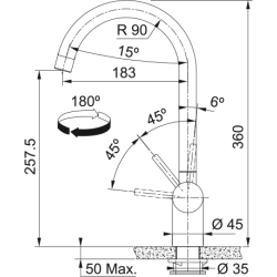 Bateria Franke Leda Neo stal szlachetna 115.0590.046