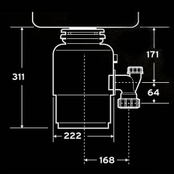 Rozdrabniacz In Sink Erator, utylizator odpadów spożywczych Evolution 150 0,75 KM