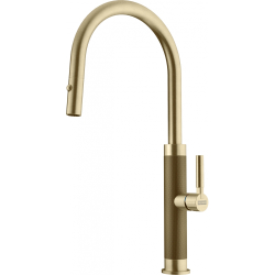 Bateria Franke Mythos Masterpiece pull-out spray złoto 115.0711.558
