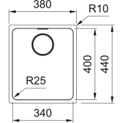 Zlewozmywak Franke Mythos MYX 110-34 stal szlachetna szczotkowana 122.0637.419