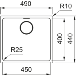 Zlewozmywak Franke Mythos MYX 110-45 stal szlachetna szczotkowana 122.0624.555