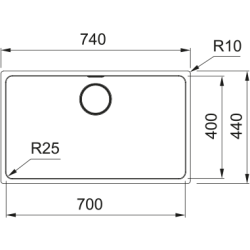 Zlewozmywak Franke Mythos MYX 110-70 stal szlachetna szczotkowana 122.0624.557