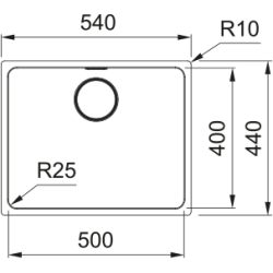Zlewozmywak Franke Mythos MYX 110-50 stal szlachetna szczotkowana 122.0624.556