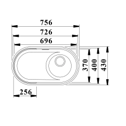 Zlewozmywak BLANCO OOVALON 700-U Velgranit cloud white, bez armatury 527 990