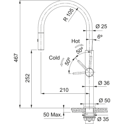 Bateria Franke Pescara J pull-out spray antracyt 115.0741.696