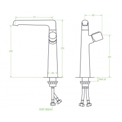 Bateria Laveo PRETTO czarna BAO 765D