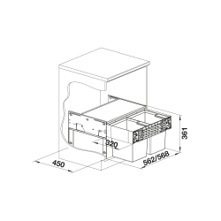 Sortownik odpadów Blanco SELECT II Compact 60/2 526 207