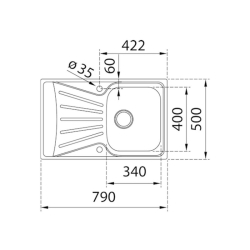 Zlewozmywak Teka STARBRIGHT 45 E-XN 1B 1D X 115120037