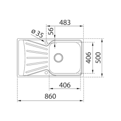 Zlewozmywak Teka STARBRIGHT 50 E-XN 1B 1D X 115120031