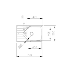Zlewozmywak Teka UNIVERSE 50 T-XP 1B D MAX X 115110017