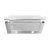 Okap podszafkowy Vega Glass Inox: białe szkło 50 cm