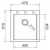 Zlewozmywak Pyramis SIROS (47x51,5) 1B czarny 070084301