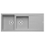 Zlewozmywak Pyramis ALAZIA 116x50 2B biel 079812502