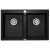 Zlewozmywak Pyramis STUDIO 78x50 2B czarny 070005401