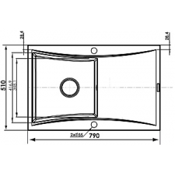 Zlewozmywak Pyramis SOFTLINE 1B 1D metal grafit 070001702