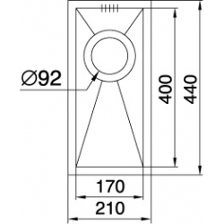 Zlewozmywak Pyramis TETRAGON 17x40 100090001