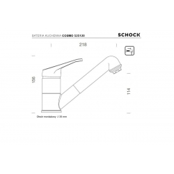 Bateria Schock COSMO 525.120 CROMA