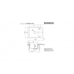 Zlewozmywak Schock RONDA D-100 L Onyx WYPRZEDAŻ