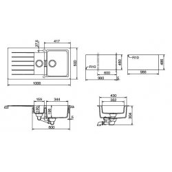 Zlewozmywak Schock SIGNUS D-150 Cristadur Carbonium