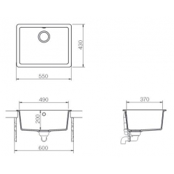 Zlewozmywak Schock QUADRO N-100 crema WYPRZEDAŻ!!