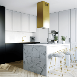 Okap kuchenny GLOBALO Toredo Isola 40.5 Light Gold - Zakup u Producenta - Wysyłka 0 zł - Dostawa nawet w 24h