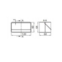 Łącznik kanałów płaskich z zaworem zwrotnym DOMUS 12x6 cm KOD 427 - Zakup u Producenta - Wysyłka 0 zł - Dostawa nawet w 24h