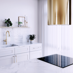 Bateria kuchenna z wyciąganą wylewką GLOBALO Divio Light Gold Mat - Zakup u Producenta - Wysyłka 0 zł - Dostawa nawet w 24h