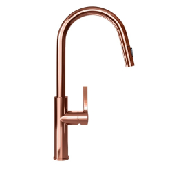 Bateria z wyciąganą wylewką GLOBALO Divio Copper - Zakup u Producenta - Wysyłka 0 zł - Dostawa nawet w 24h