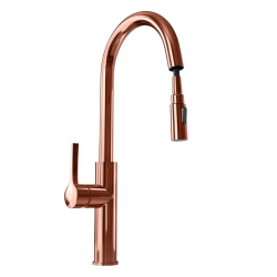 Bateria z wyciąganą wylewką GLOBALO Divio Copper - Zakup u Producenta - Wysyłka 0 zł - Dostawa nawet w 24h