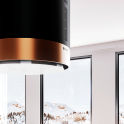 Okap kuchenny GLOBALO Heweno Isola 39.2 BL/Copper Mat Ring - Zakup u Producenta - Wysyłka 0 zł - Dostawa nawet w 24h
